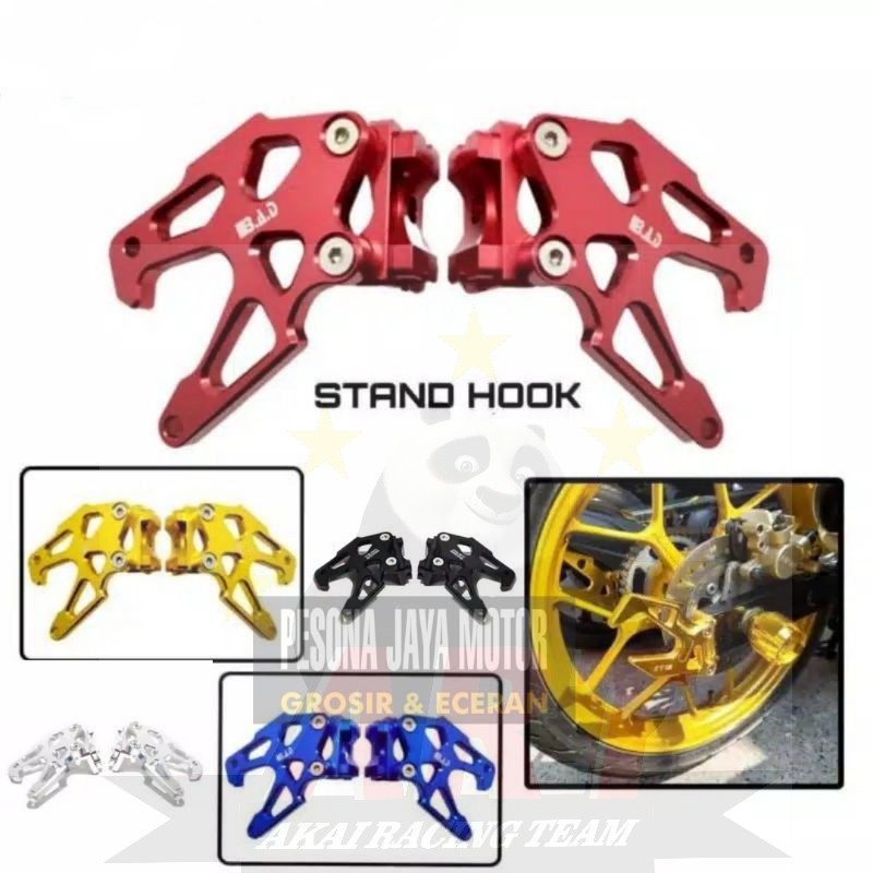 New Stand Hook Stelan Rantai Variasi Cnc Universal Vixion,Cbr150r,Satria Fu,Sonic,Mx King,Ninja Dll