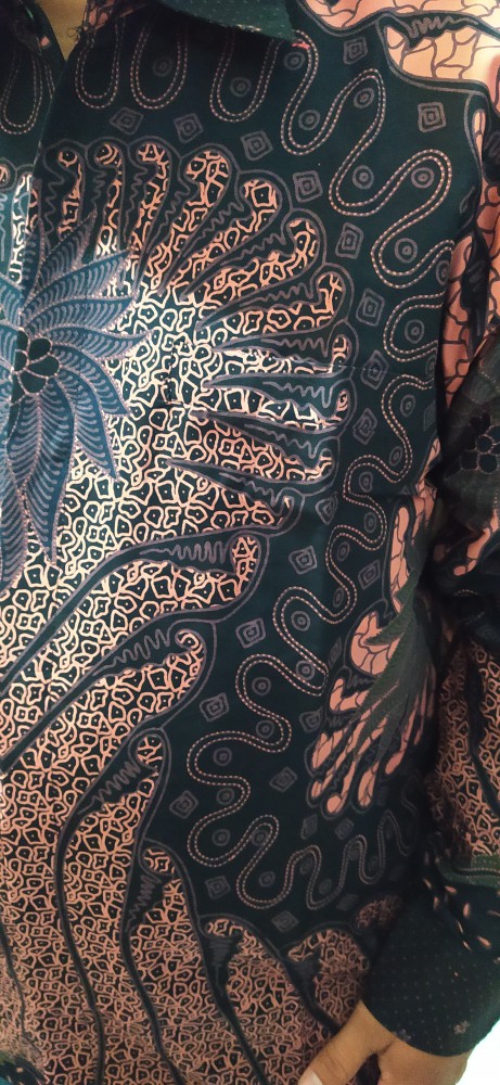 Gitarja Kemeja Batik Pria Warna Ungu Lapis Furing Bahan Katun Primisima