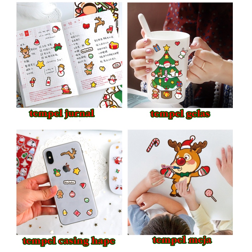 [ORGM] *NATAL* Mainan Tempelan DIY STICKER Dekorasi NATAL XMAS SANTA SNOWMAN