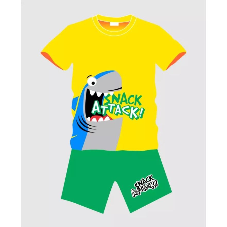 SETELAN ANAK BUBU MOTIF SNACK ATTACK 1-5 TAHUN SETELAN ANAK BAJU ANAK LAKI LAKI TERLARIS