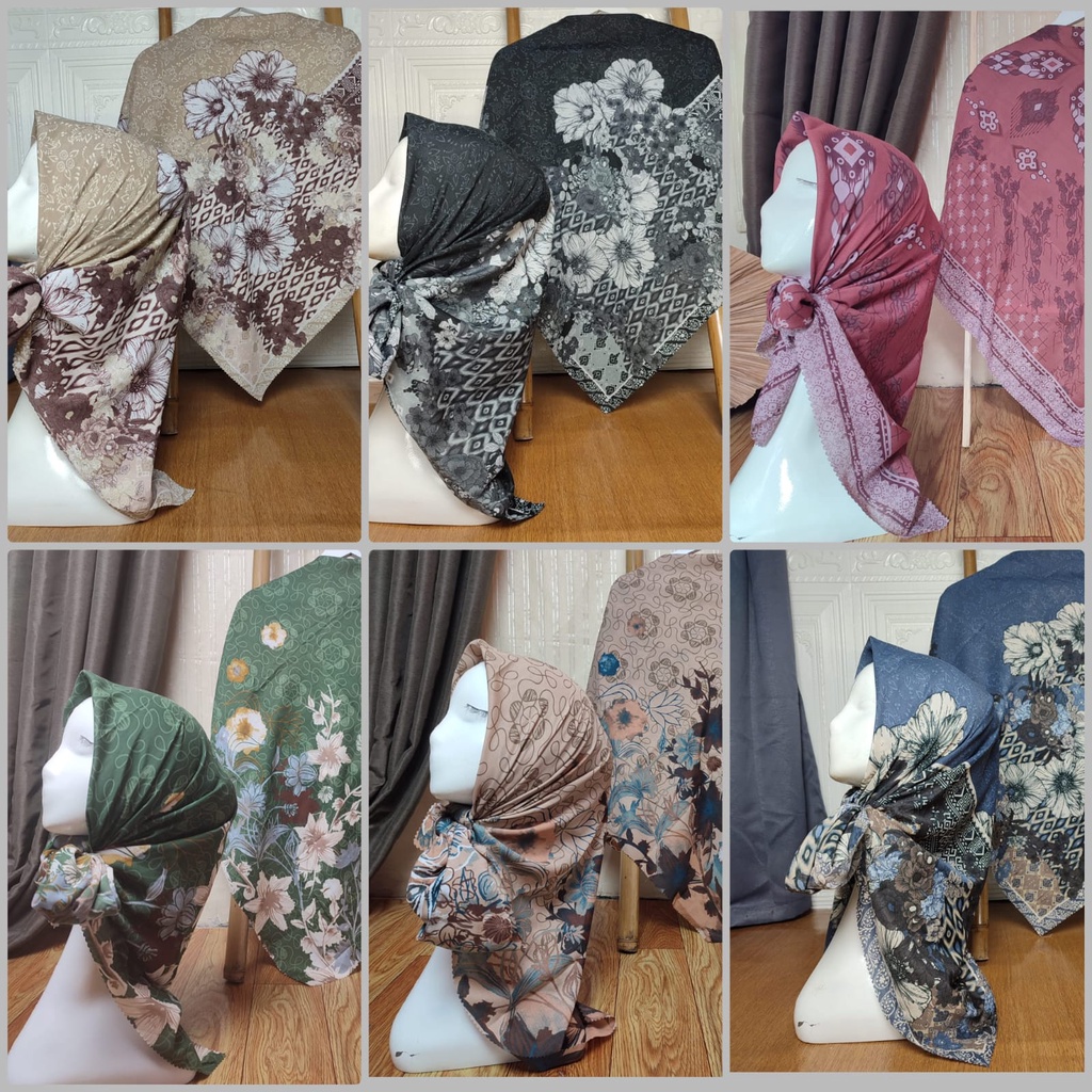 Segi Empat Motif Fidun Flow Hijabmuslimah