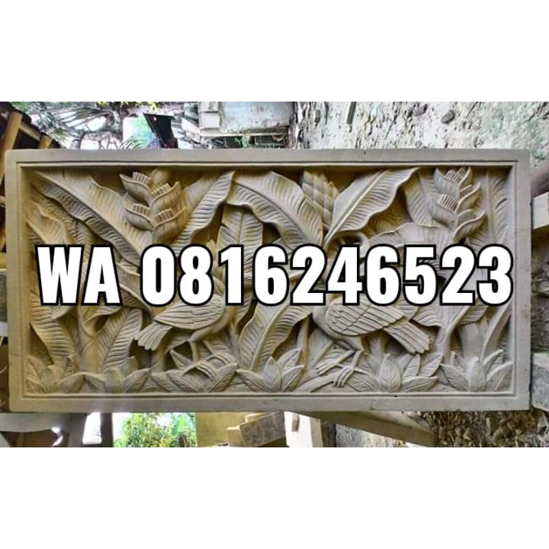 hiasan dinding dekorasi paras ukir batu alam