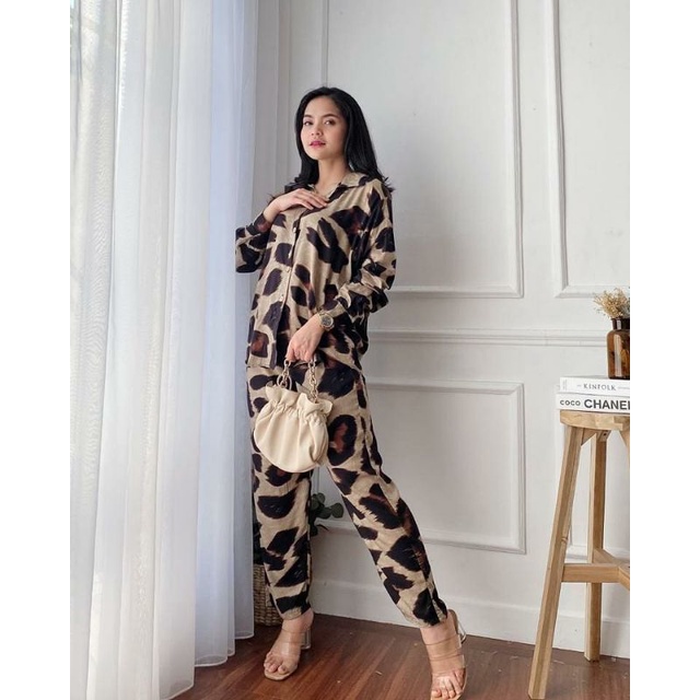 BELLE ONE SET / SETELAN RAYON DAILY ONE SET BAJU SETELAN WANITA KEKINIAN-ONESET(LION SET)