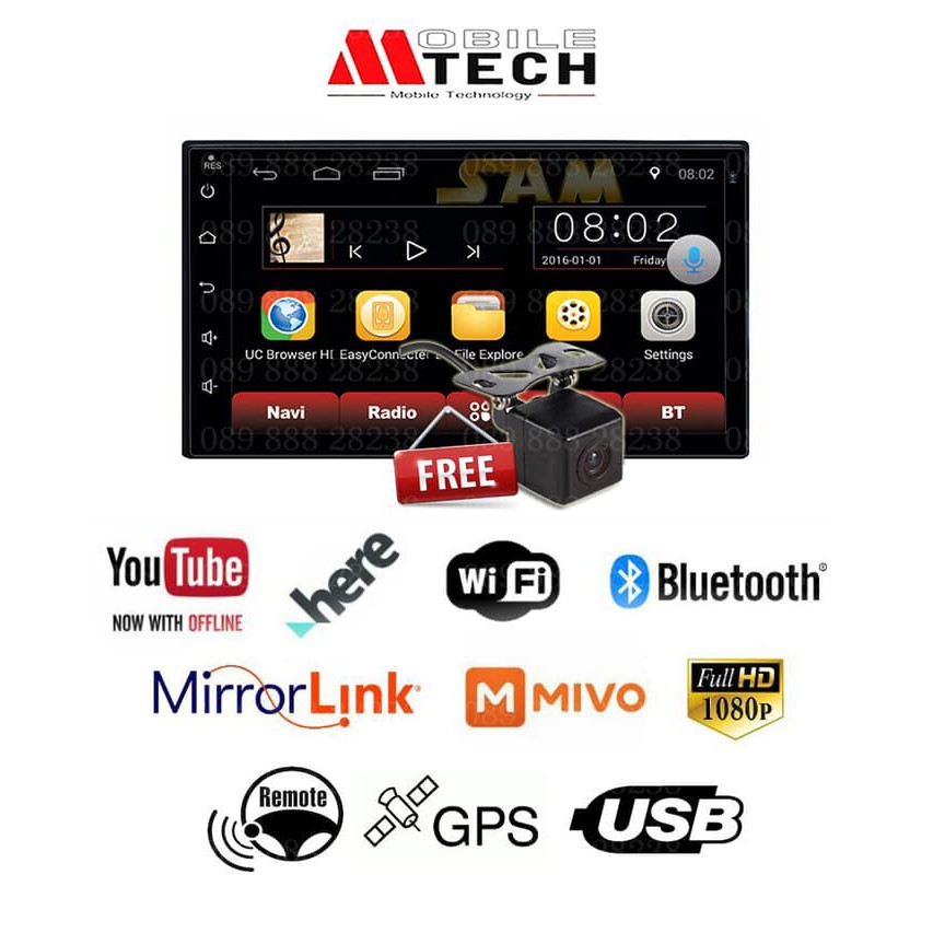 Bombastis !! HU HEAD UNIT Android MTECH 8803 7 Inch GPS FREE KAMERA MUNDUR DF01