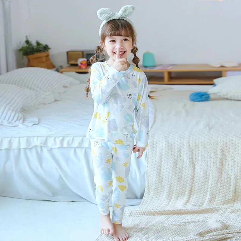 SETELAN BAJU TIDUR ANAK LUCU KOREAN STYLE PREMIUM LEMBUT PEREMPUAN 2 KK