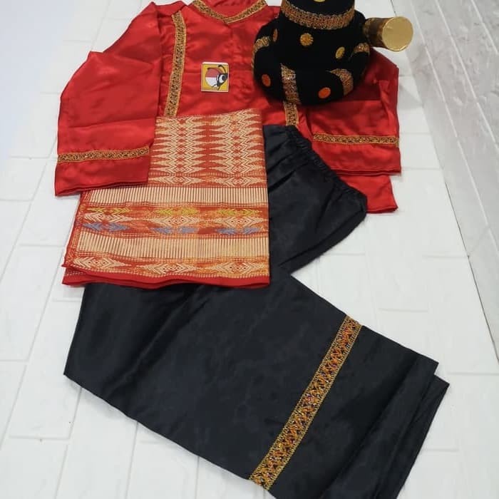 ANAK-NASIONAL-ADAT-PAKAIAN- BAJU PRIA ADAT BATAK DEWASA BAJU MANDAILING LENGKAP -PAKAIAN-ADAT-