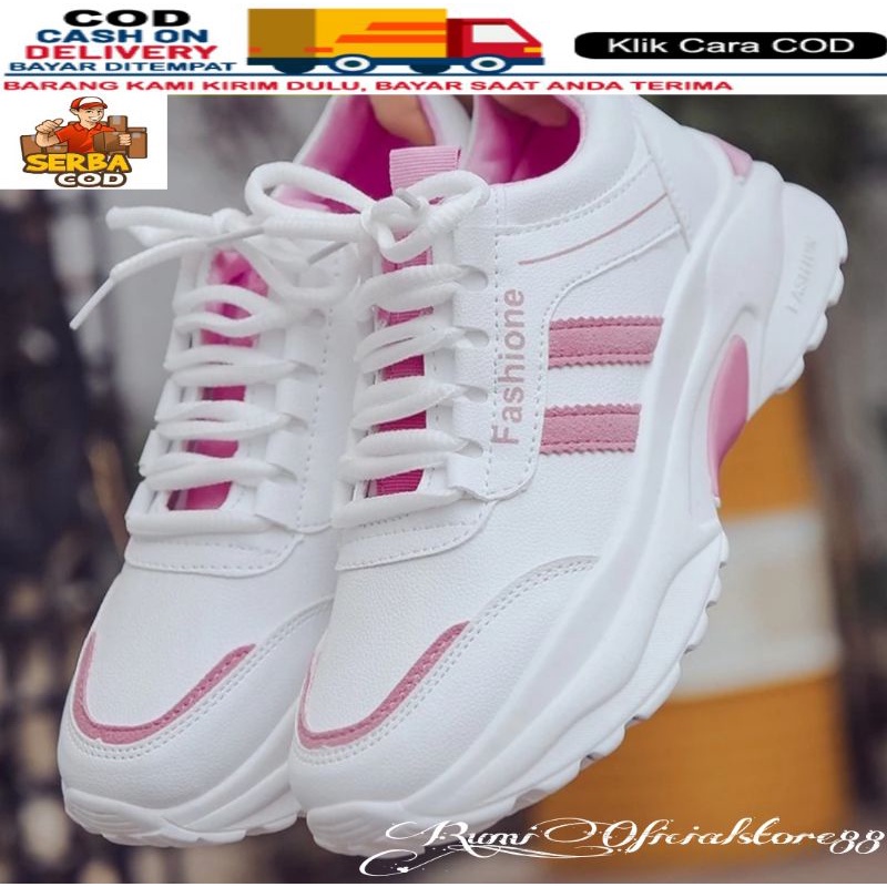 TmO - 8.8 Sale Sepatu wanita fashion sneakers korea Fashion Two/sepatu wanita sneakers tali kekinian dan trendy bisa cod size 37-40