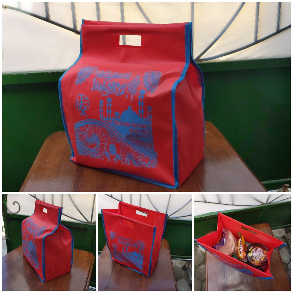 

isi 12 pcs TAS PARCEL LEBARAN 40X45X20CM PEGANGAN BAMBU/TAS BINGKISAN IDUL FITRI