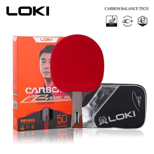 Bet Pingpong Bat Tenis Meja Bat Pingpong LOKI 5star Carbon ORIGINAL