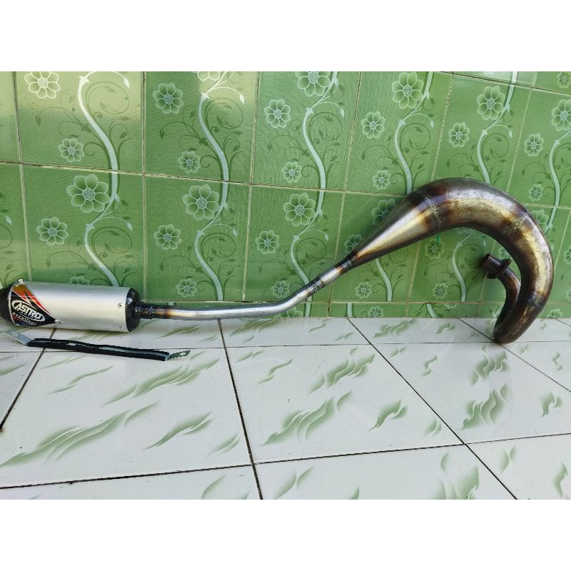 Knalpot udang trail satria rangka ktm | Knalpot Trabas Satria 2 tak | Knalpot Trail mesin Satria120c