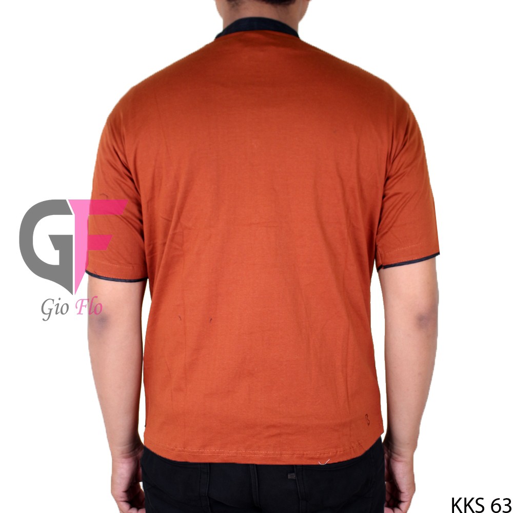 GIOFLO Busana Muslim Modern Baju Koko Eksklusif Brown / KKS 63