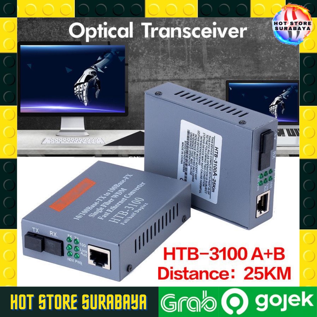 NetLink HTB-3100 AB-2Pcs Media Converter - HTB3100 PREMIUM ORIGINAL