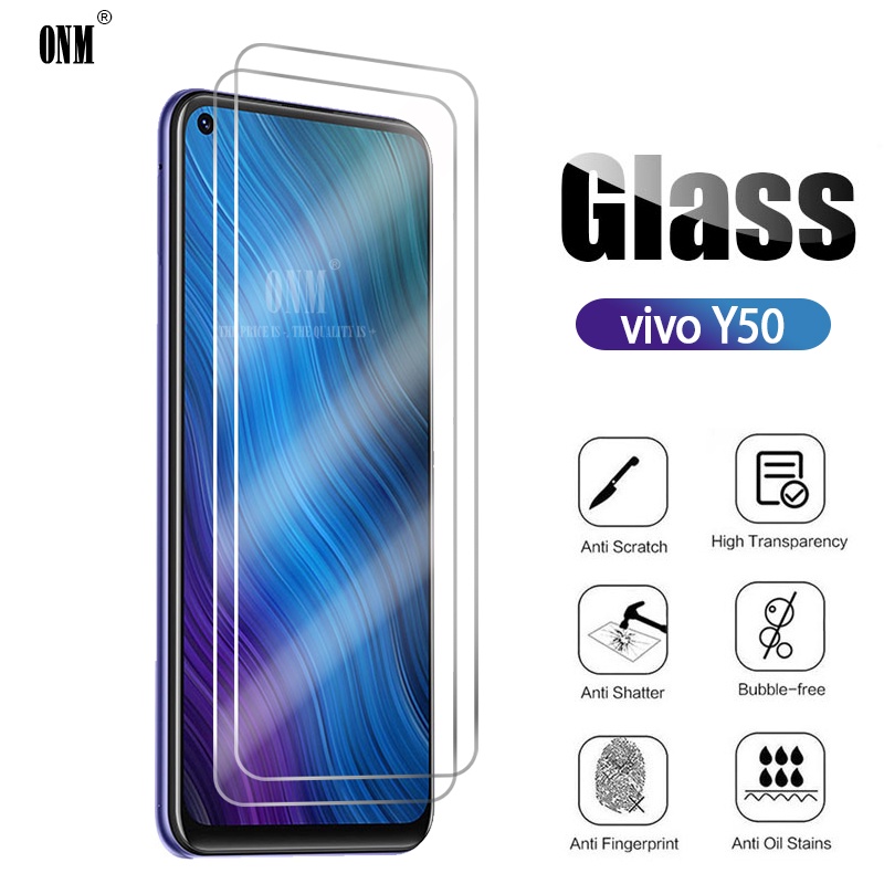 Tempered Glass VIVO Y30 / VIVO Y30i / VIVO Y50 Anti Gores layar Screen Protector Premium Handphone Clear