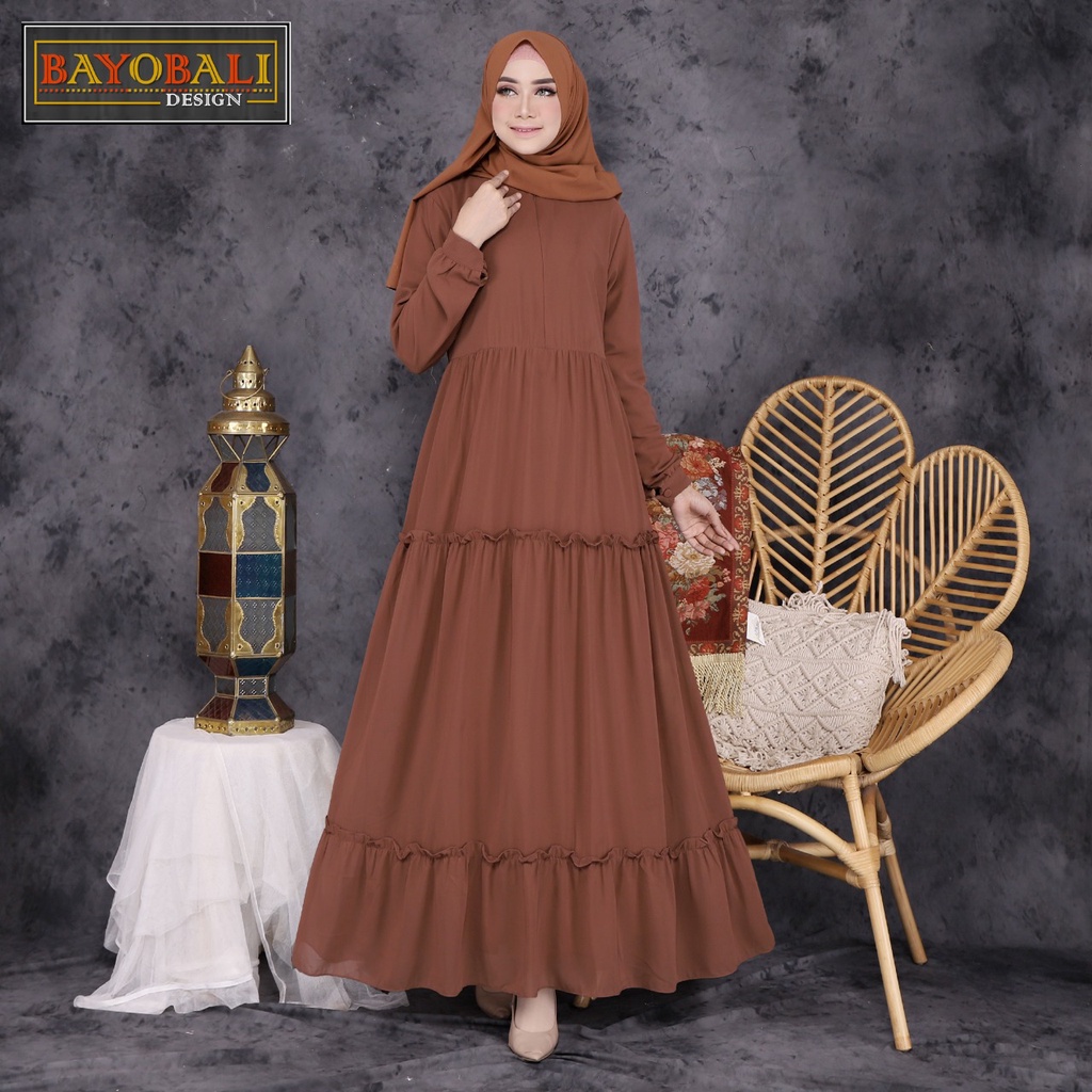 Baju Gamis Wanita Terbaru -Gamis Ceruty -Gamis Polos -Syari Jumbo - Fashion Muslim Wanita- Seragaman-6