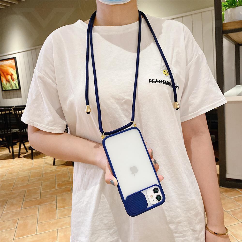 CASE WINDOW LANYARD REALME 5 5I 5S C3 CASING SLIDE COVER HARD CASE LENS CAMERA PROTECT MATTE