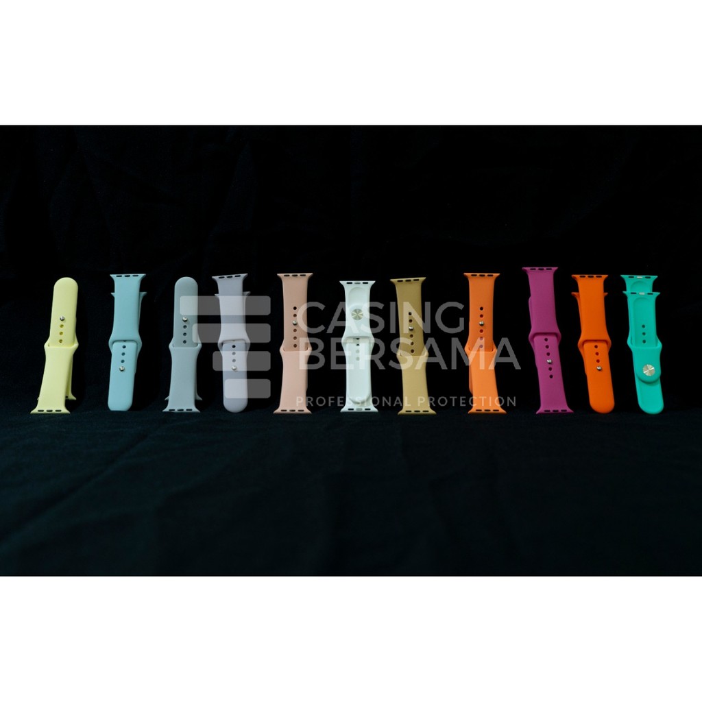 Strap untuk iWATCH Smartwatch 38 40 42 44mm S / M bahan bahan silikon series se 6 5 4 3 2 1-2