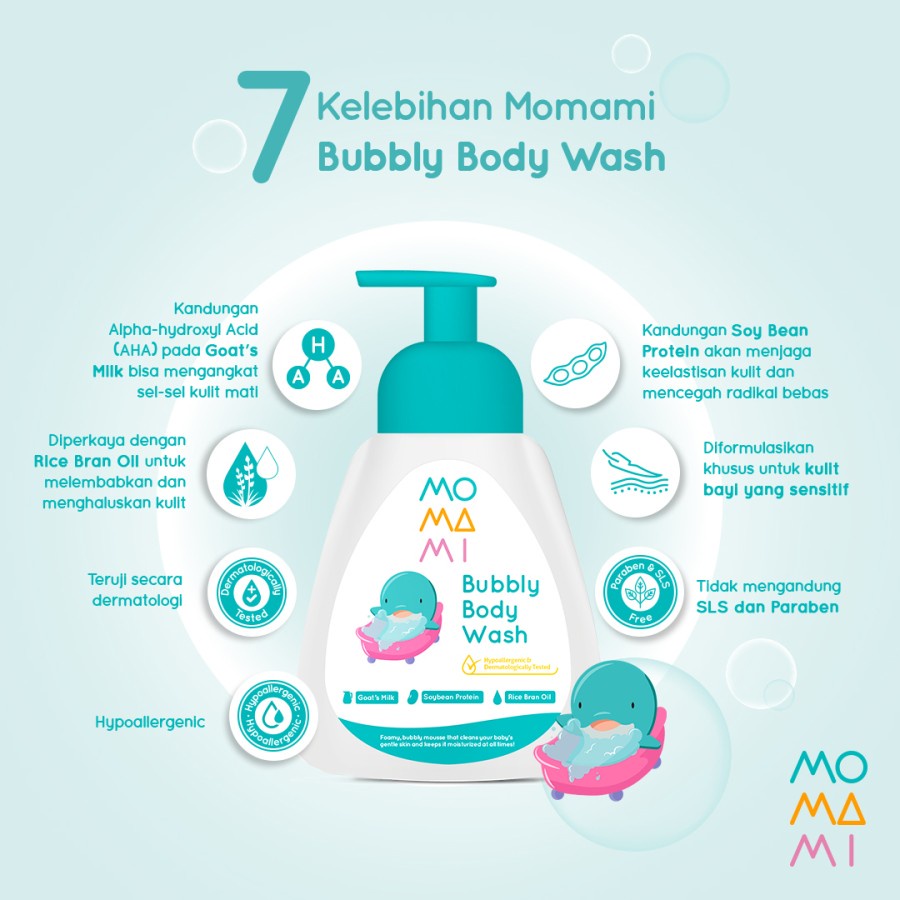 Momami Bubbly Body Wash | Sabun Mandi Bayi Anak