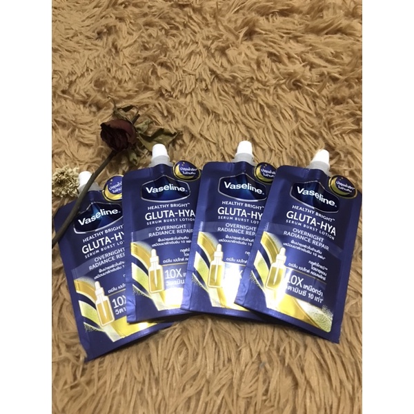 Ready Siap Kirim Vaseline Gluta Hya 30 Ml Overnight dan Dewy Radiance Original dari Thailand Mencera