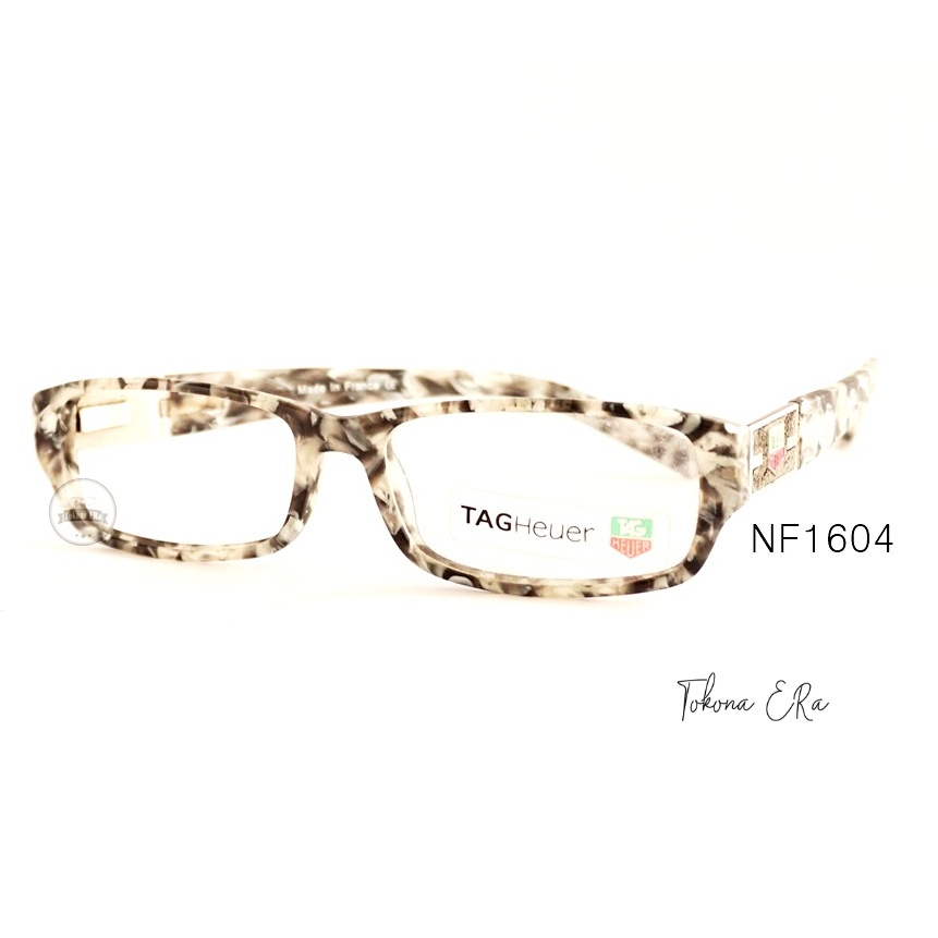 Frame kacamata kotak motif Tag Heuer
