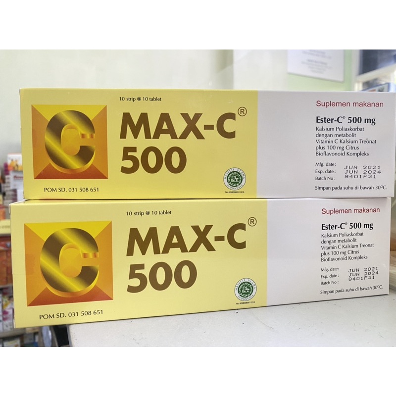MAX-C 500 MAX C Ester C 500 Vitamin C 500 Aman Untuk Lambung Multivitamin Kesehatan Tubuh