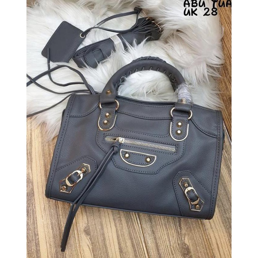Laris Tas Balenciaga metallic city edge small STOK TERBATAS