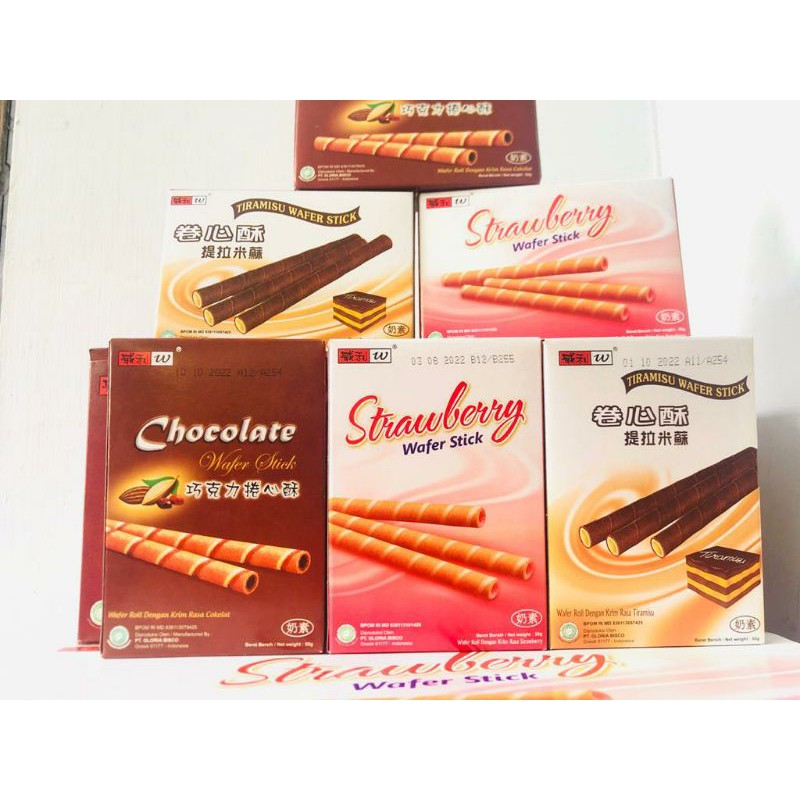 WILLIE WAFER STICK 50 G Biskitop Astor Coklat Strawberry Tiramisu