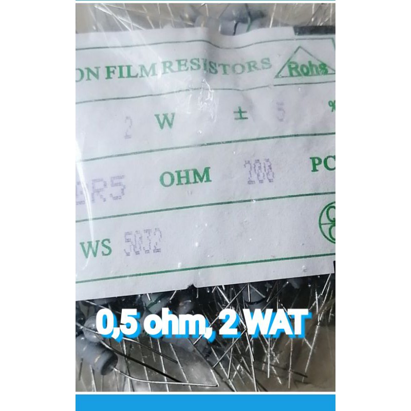 RESISTOR, 0,5,ohm 2 WAT