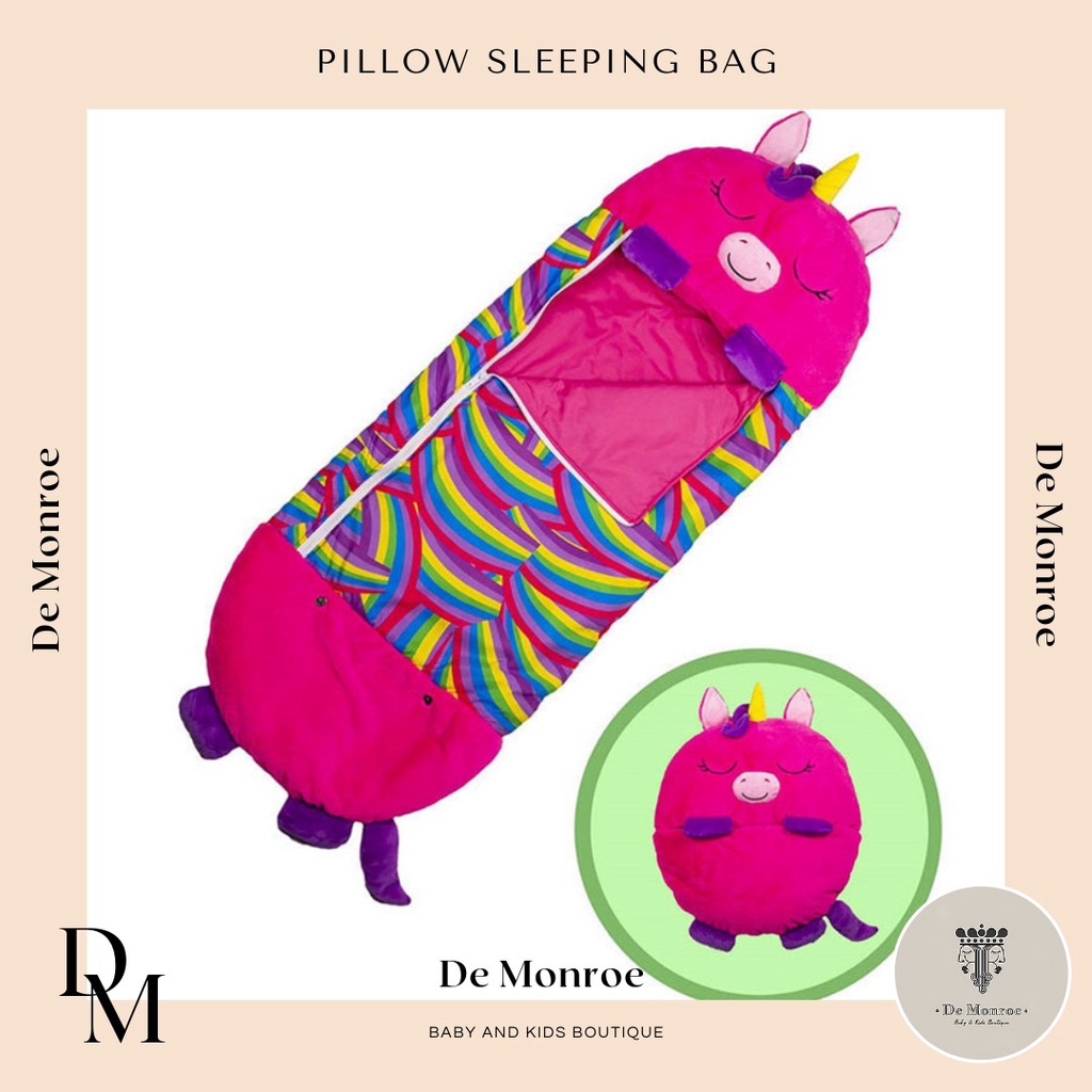 Sleeping bag kasur lipat tidur matras baby bayi hingga anak kecil All in one Bisa jadi Bantal Lucu Karakter Animal Hewan Bahan Sejuk tidak membuat Gerah