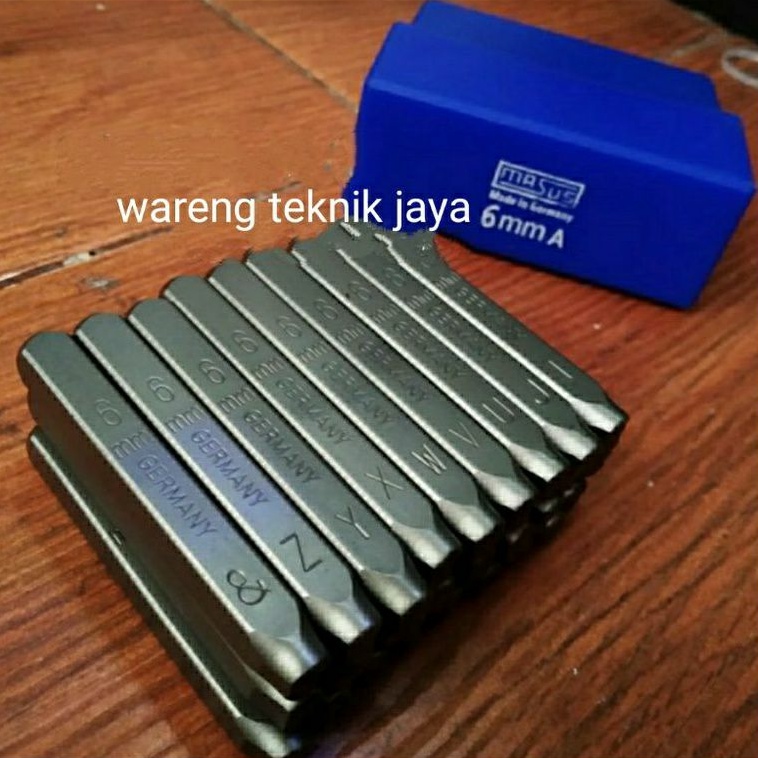 

(wrj)Huruf dan angka 6 mm Stamp Punch Letter A - Z MASUS Made In Germany