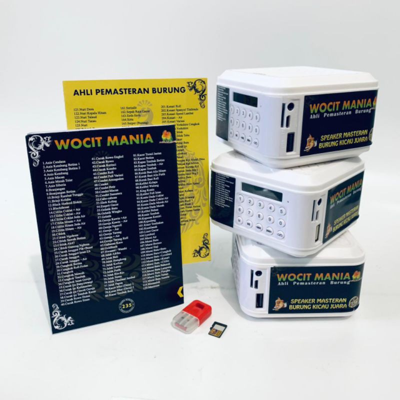 WOCIT MANIA ORIGINAL SPEAKER BLUETOOTH MASTERAN BURUNG MP3 235 SUARA BURUNG KICAU