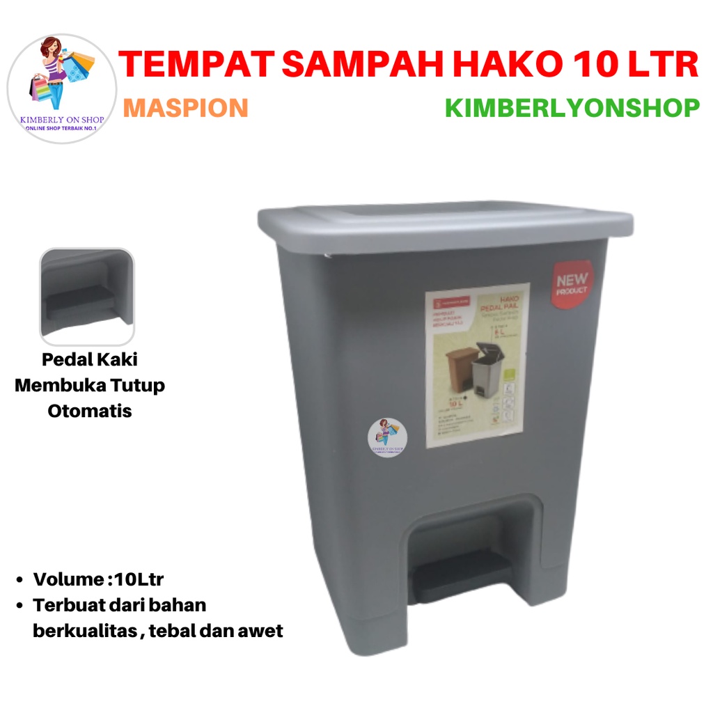 Tempat sampah Injak Hako pedal Pail 10 Liter Maspion