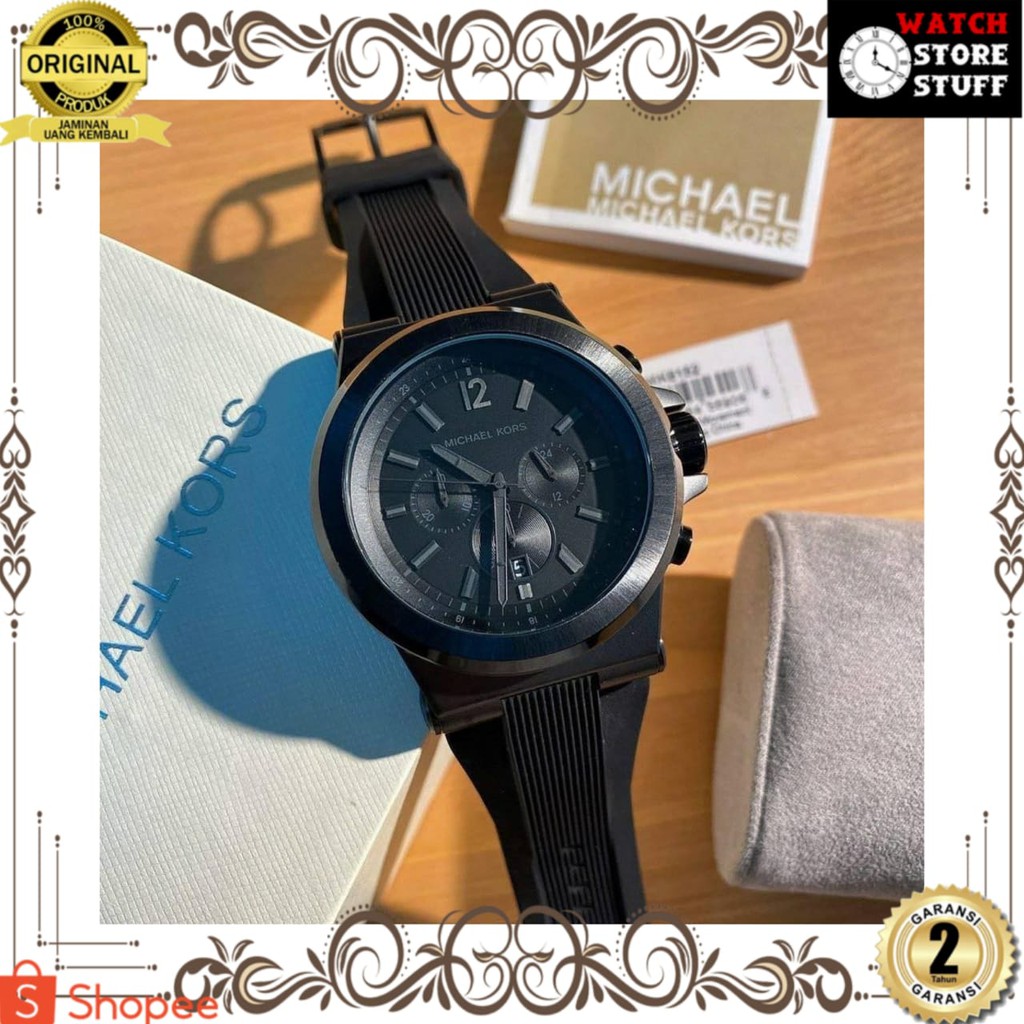 [JAM TANGAN PRIA WANITA | RANTAI | KULIT | KARET | MURAH | PRIA MICHAEL KORS DYLAN] MK 8152 STRAP RU