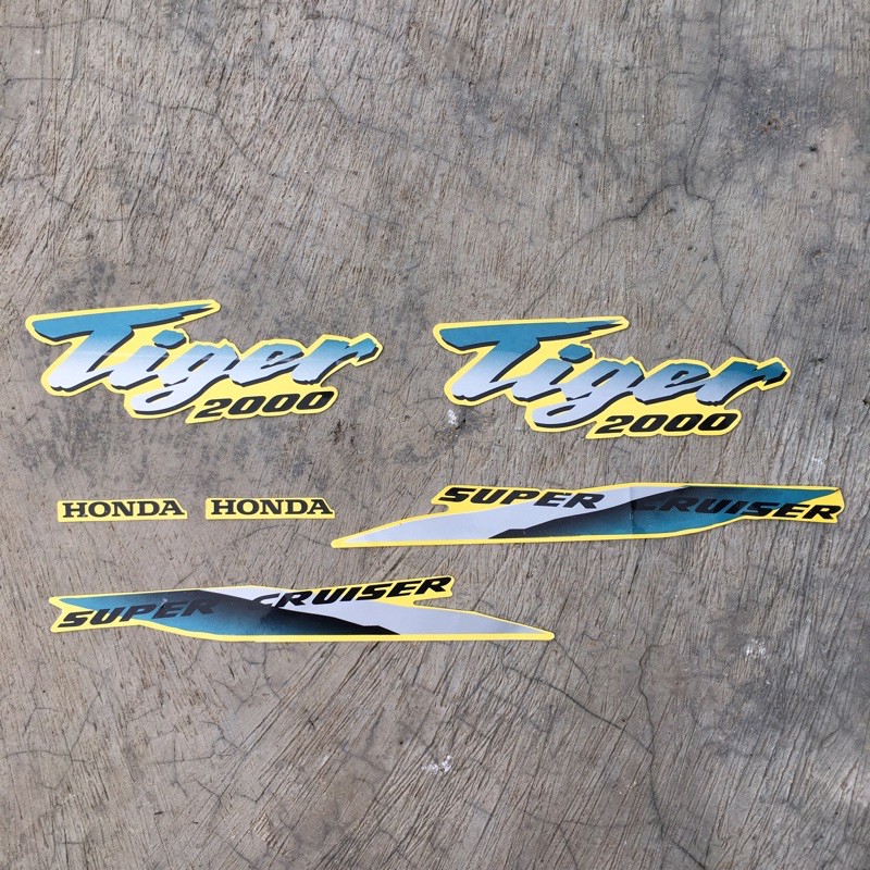 Sticker Lis Striping Honda Tiger Lawas Tiger Lama 2000 warna hijau