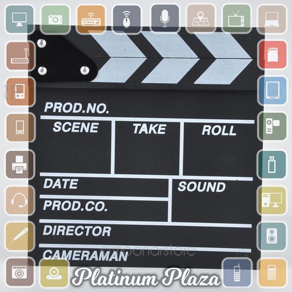 TaffSTUDIO Woopower Profesional Clapper Board Classical Movie Film - TP301 - Black`2L8DY0-