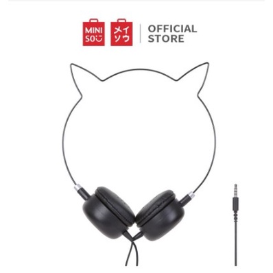 MINISO Headset Headphone Earphone On Ear Kabel Telinga Kucing Cat Ears
