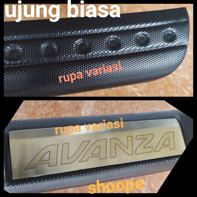 sill plate sealplate silplate PINTU belakang BAGASI toyota avanza lama 2004 sampai 2011 2005 2006 2007 2008 2009 2010 tipe  e g s new vvti VVT-i hitam plastik abs