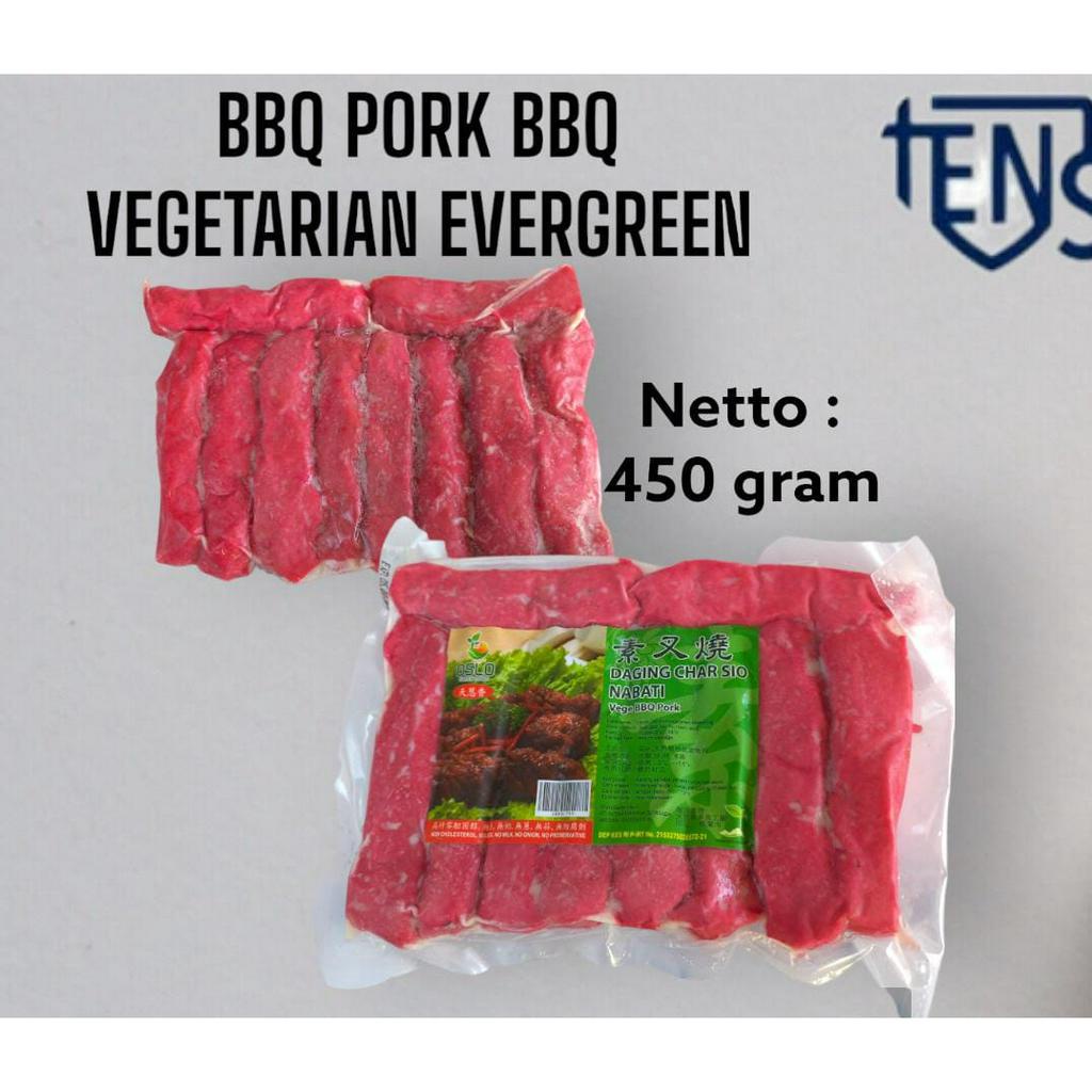 

BBQ Pork Barbeque Vegetarian Vegan Babi BBQ Vegan 450 Gr Evergreen Tian En Xiang