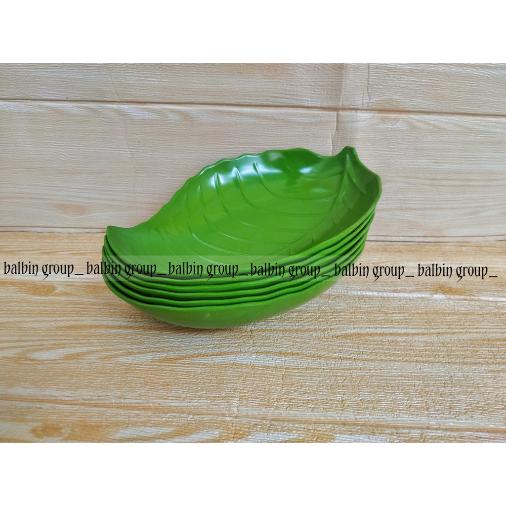 balbin store - 6 mangkuk daun 6inc melamine asli-mangkuk unik model daun