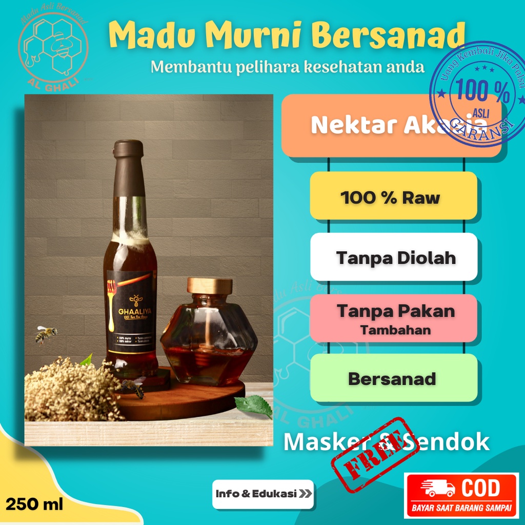 

Madu Organik Asli Super Murni Raw Honey Dari Nektar Bunga Akasia 250ml
