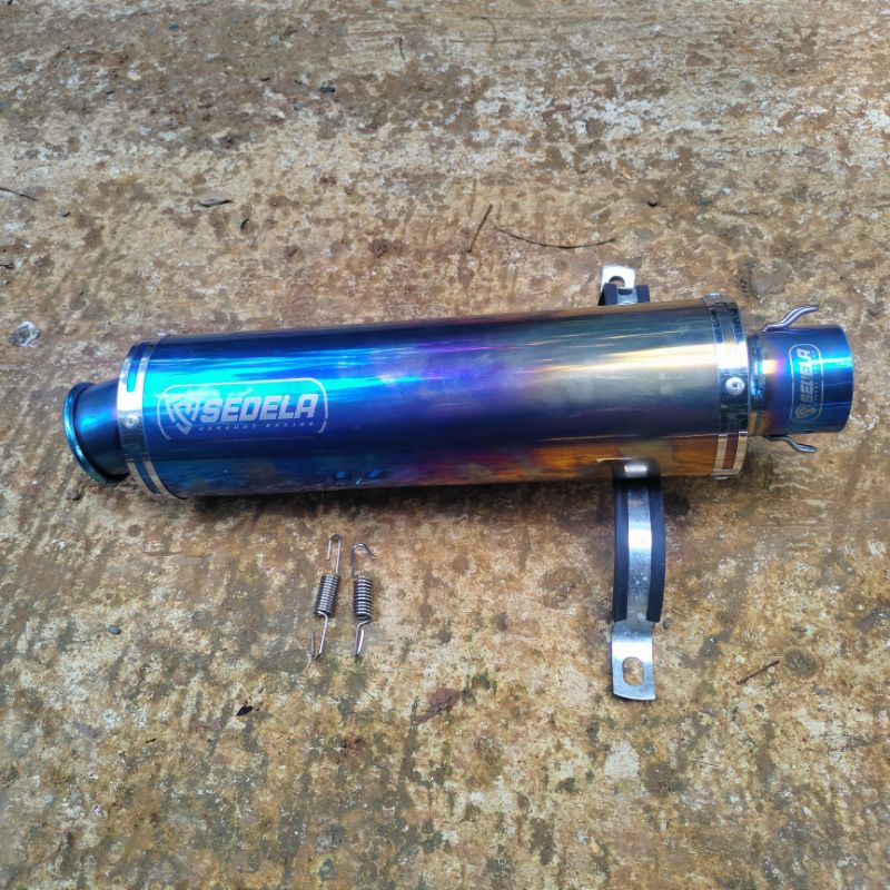 PROMO Silincer Knalpot racing original SEDELA EXHAUST, bluemoon bluegold bass berkualitas