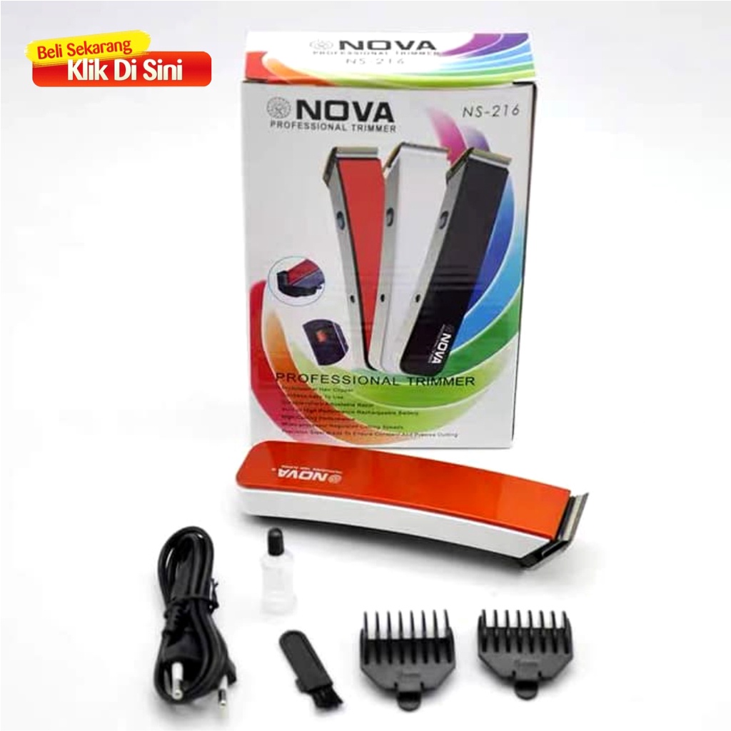 SHINE STAR - [BISA COD] Nova Alat Cukur Rambut Elektrik - Nova Hair Clipper NS-216 / NS 216 Alat Cukur Rambut Kumis Jenggot Listrik 1 Set