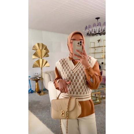 Buttonscarves X Benang Jarum Signature Monogram Vest