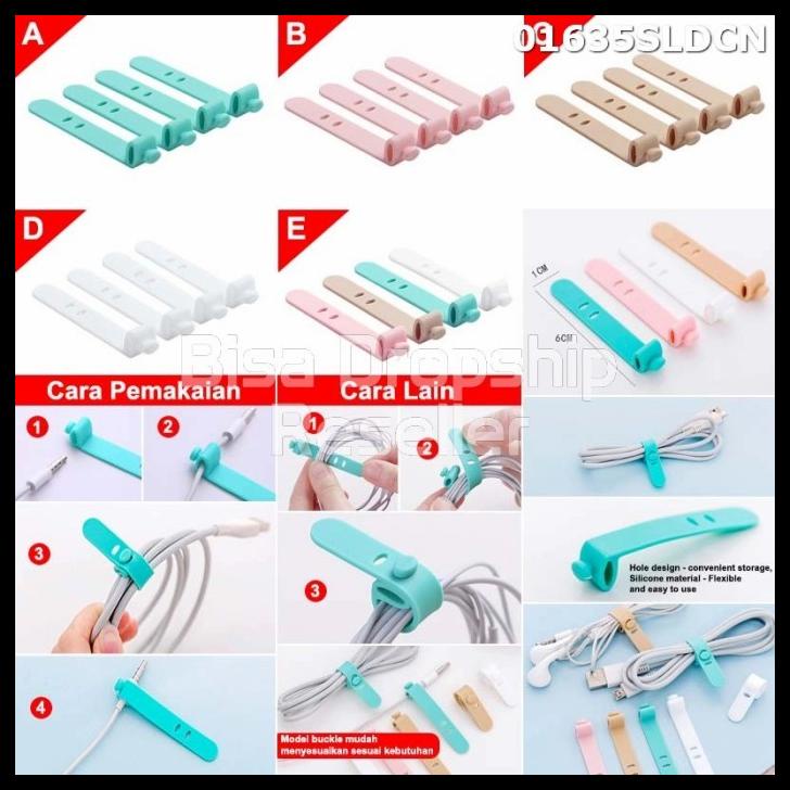 

Penjepit Klip Clip Penggulung Perapih Strap Kabel Charger Pink 01635