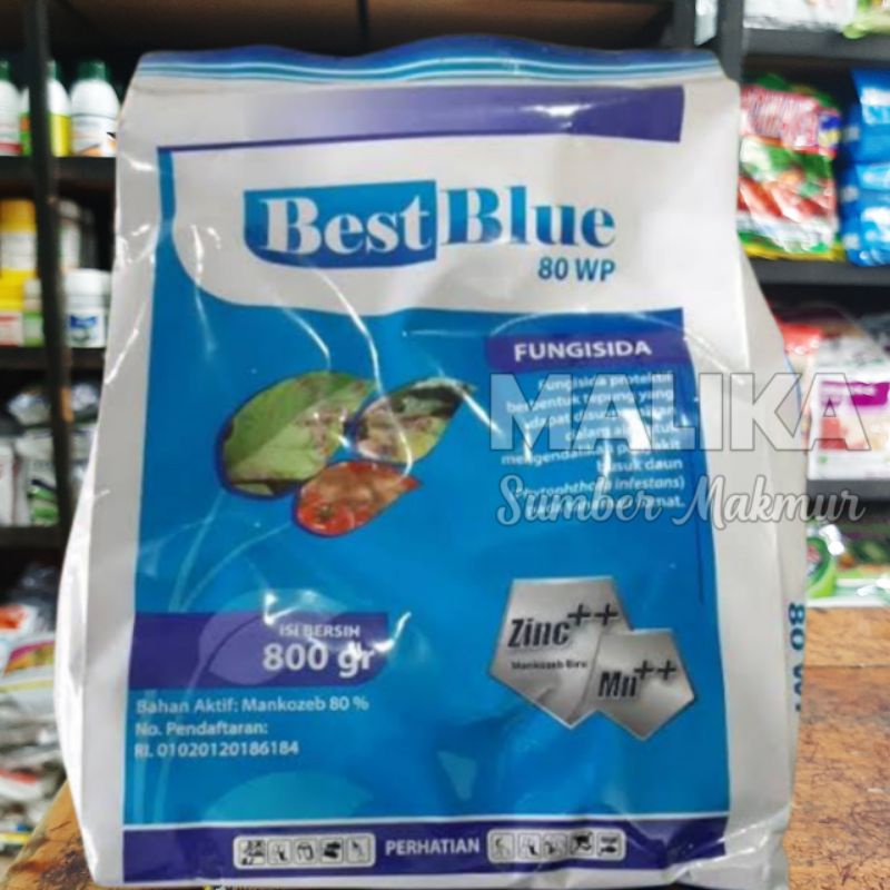 Fungisida BEST BLUE 80wp 800gr Mankozeb Biru 80%
