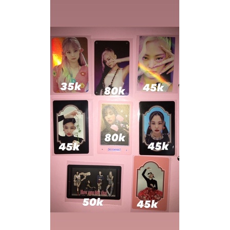 Photocard Blackpink (Jennie & Group vibe Card) (JENNIE LS JANGAN DI CO❌)