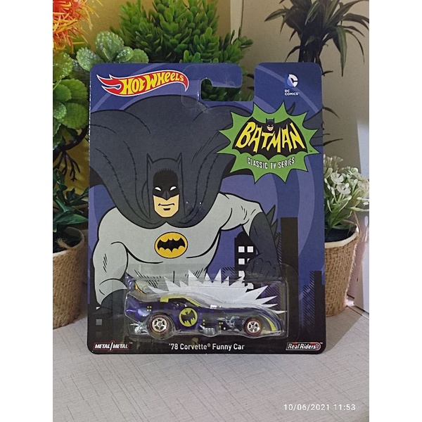 hot wheels premium 78 corvette funny car batman rare