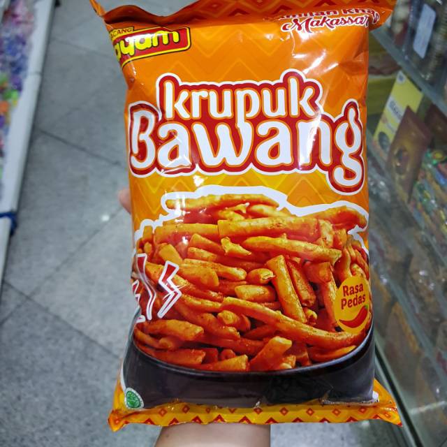 

Cemilan Snack Kripik KRUPUK BAWANG CAP KACANG AYAM 450gr Ole Oleh Asli Khas Makassar