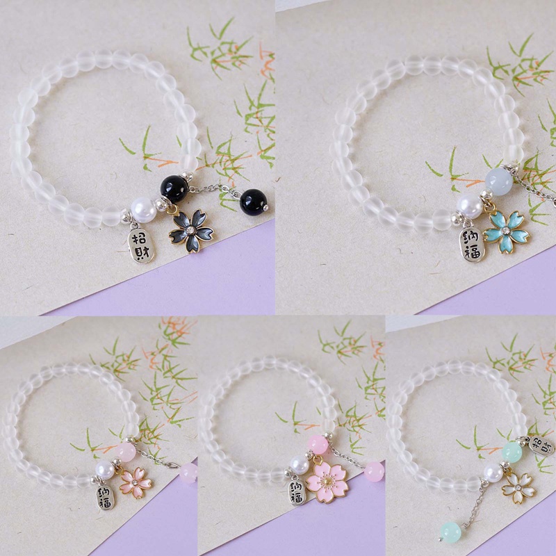 New Korean Flowers Daisy Bracelets Bohemain Colorful Crystal Beaded Bracelet Handmade