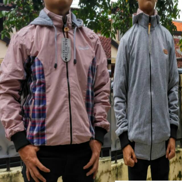 jaket  pria bolak balik mix