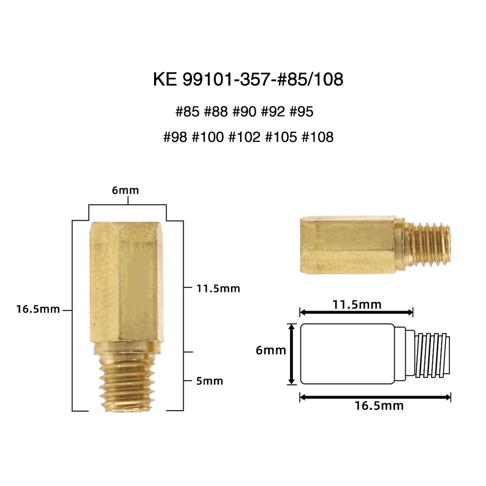 Zsdtrp 10pcs Karburator Utama Jet M5 Thread Untuk Bd Crs Fcr Fcr-Max Pd Pj Pwk Pwm Carbs Ukuran 60-215-A-02